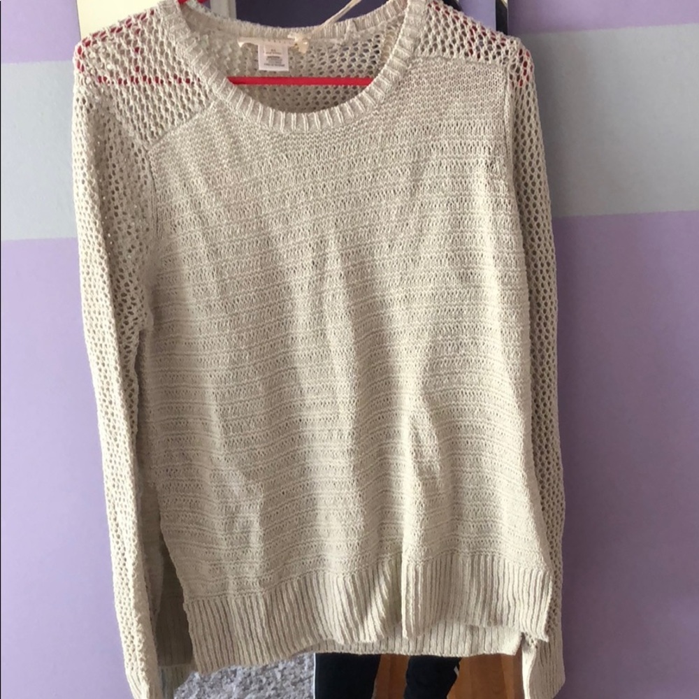 tan sweater